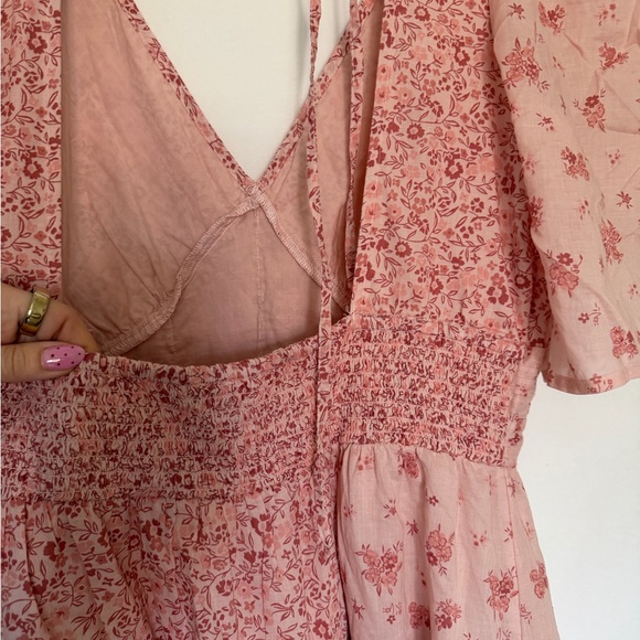 American Eagle Floral Pink Ruffle Dress - XL - Picture 8 of 9